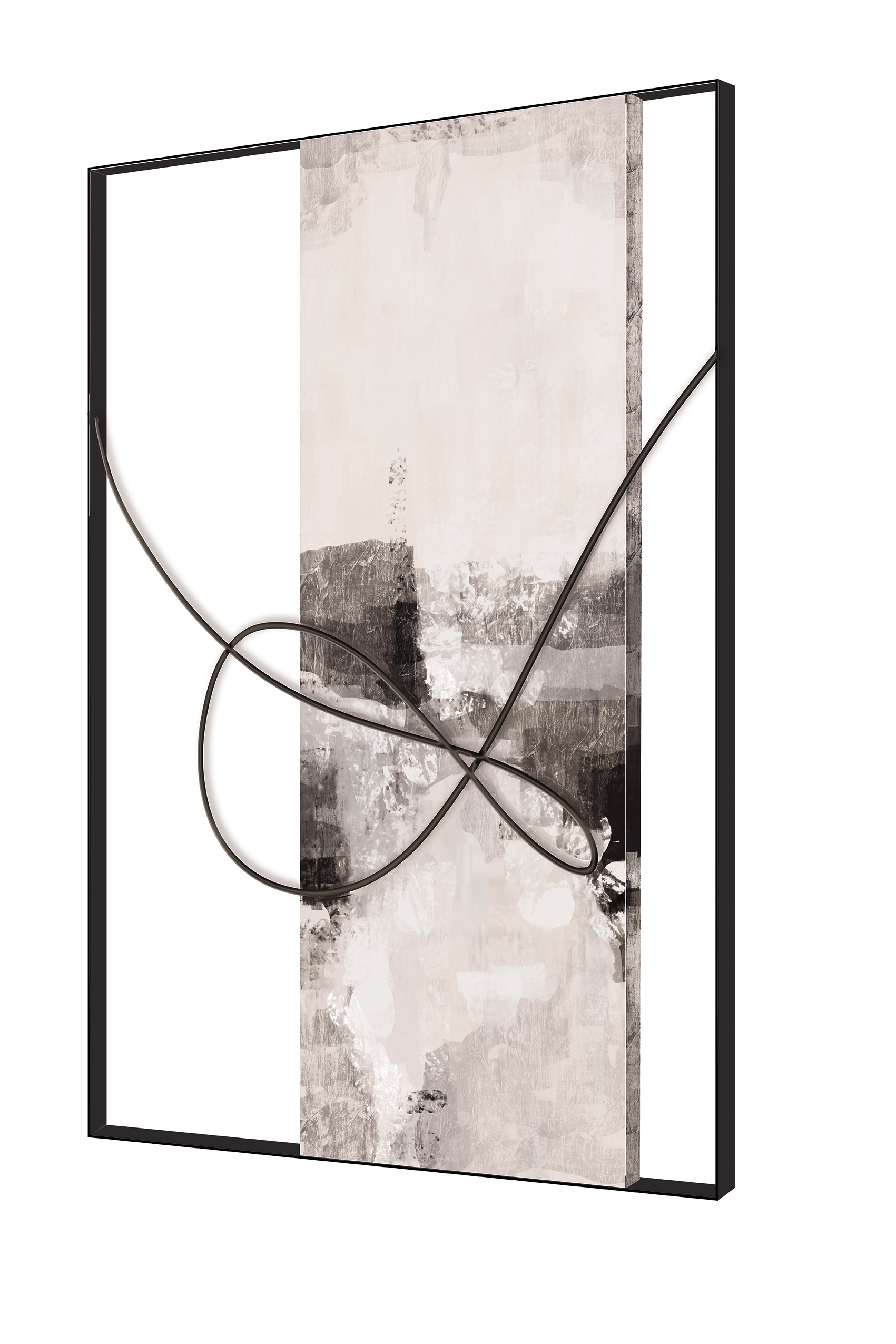 Metal wall art design concept shown as a three-dimensional decorative piece